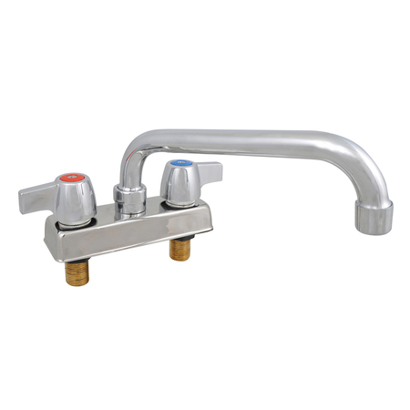 BK RESOURCES 4"O.C Workforce Shallow Splash Mount w/18"Double-Jointed Swing Spout BKD-18-G